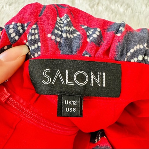 SALONI Grace Silk Off the Shoulder Dress - Picture 13 of 14